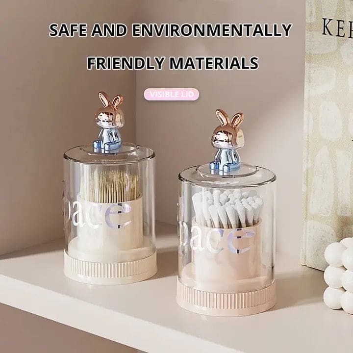 Rabbit Toothpick Box, Creative Multifunctional Toothpick Dispenser, Cute Cartoon Swab Cotton Holder With Lid, Swab Kitchen Dining Bar Toothpick Holder, Portable Rustproof Stand Toothpick Holder Rabbit Toothpick Box, Creative Multifunctional Toothpick Dispenser, Cute Cartoon Swab Cotton Holder With Lid, Swab Kitchen Dining Bar Toothpick Holder, Portable Rustproof Stand Toothpick Holder
